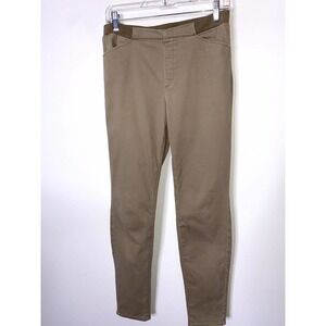Uniqlo Pants Women Size Medium Tan Skinny Pull On *